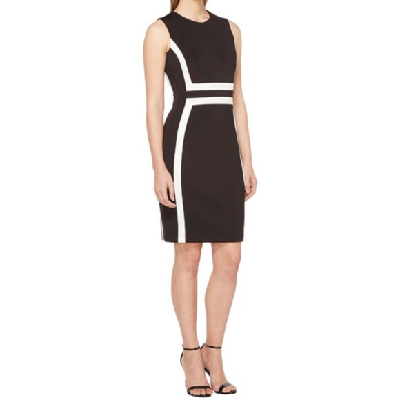 Calvin Klein Women's Scuba Sleeveless Sheath Dress Size 2 - Picture 1 of 7